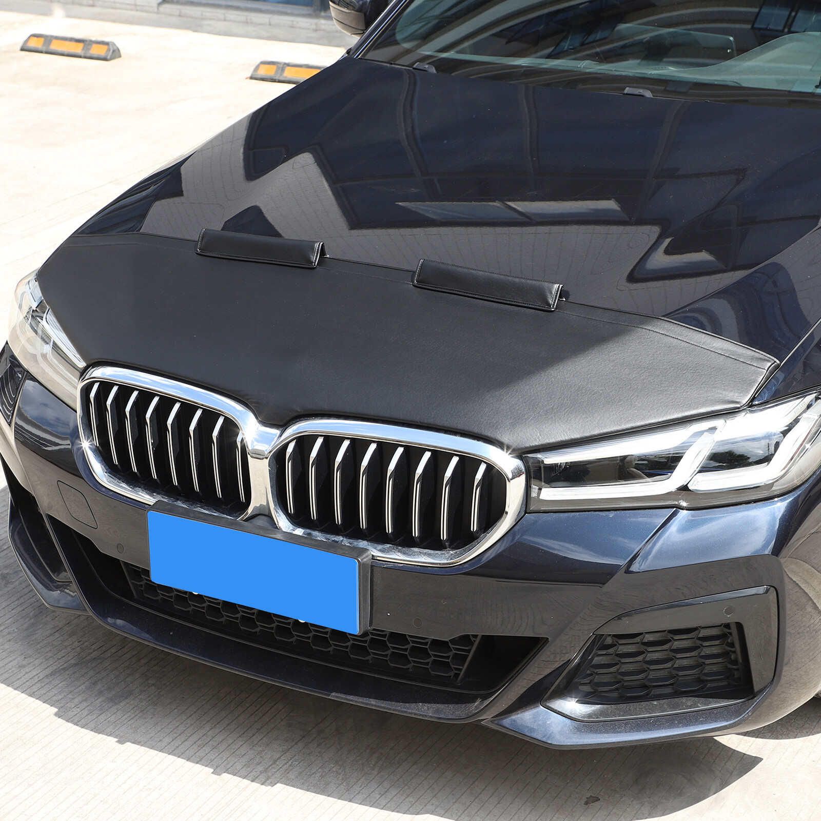 Car Bonnet Mask Hood Bra FRONT END MASK for BMW 5 Series G30 G31 2017-2023 Black