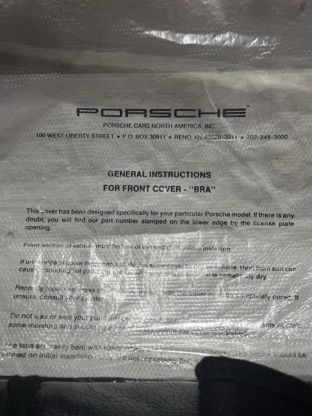 For Porsche 911 1996-1998 Colgan BC3840CF Carbon Fiber Vinyl Original Bra