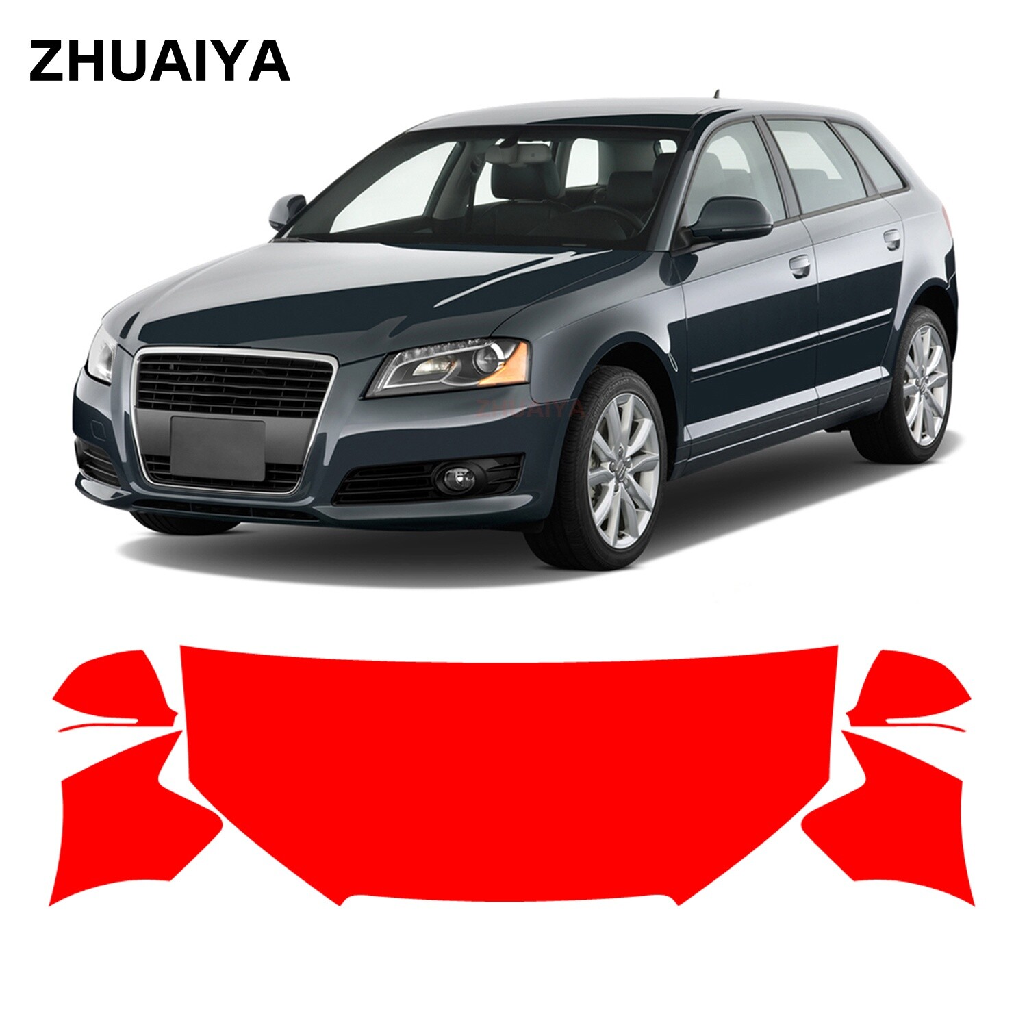 Partial Hood + Fenders PPF Paint Protection Film For Audi A3 2009-2013