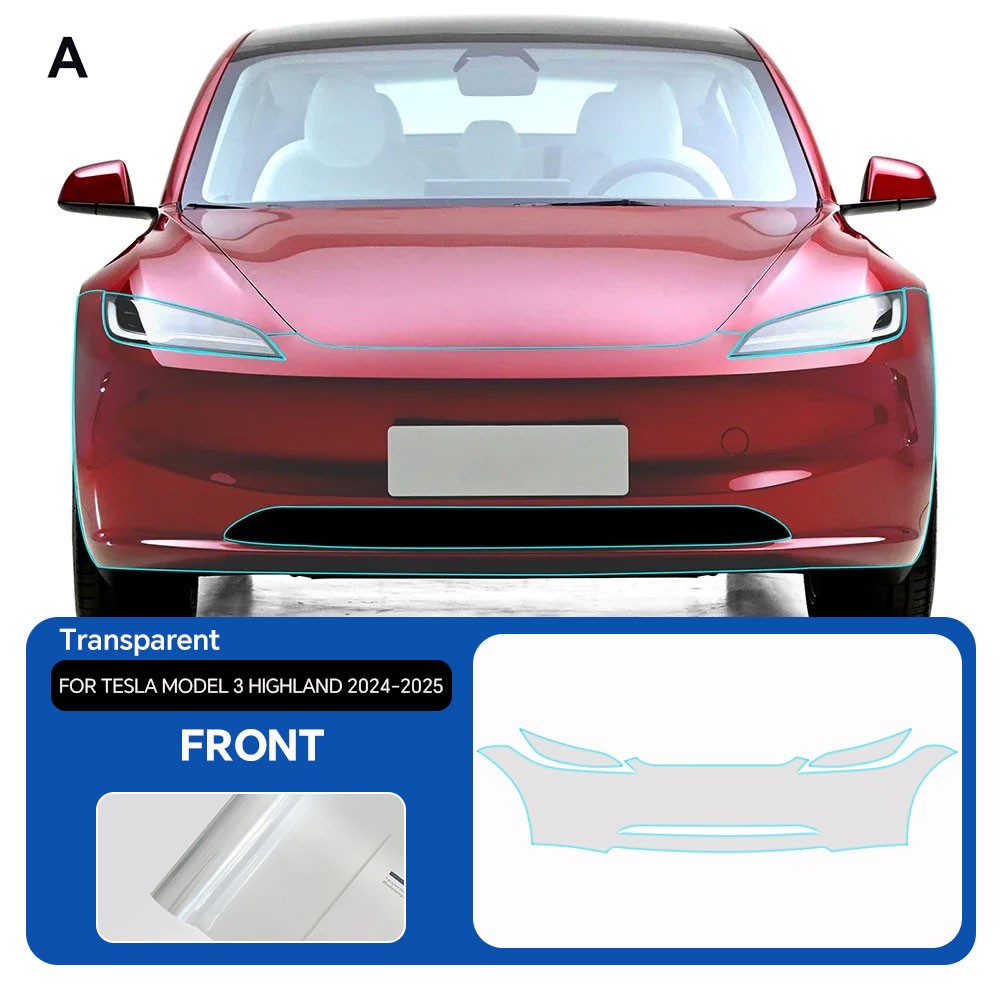 2024-2026 Tesla Model 3 Highland Full Car PreCut Paint Protection Film Clear PPF