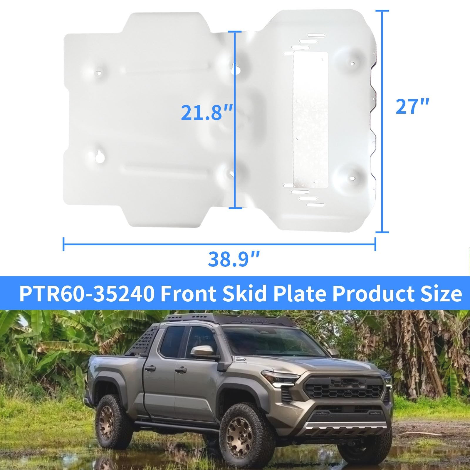 For Toyota 2025 + 4Runner & 2024 + Tacoma TRD Front Skid Plate PTR60-35240