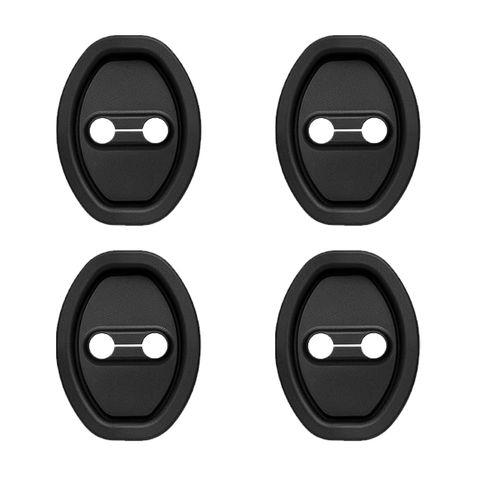 SamWinGear 4PCS Car Door Lock Silicone Cover Sound Dampening Pad Black