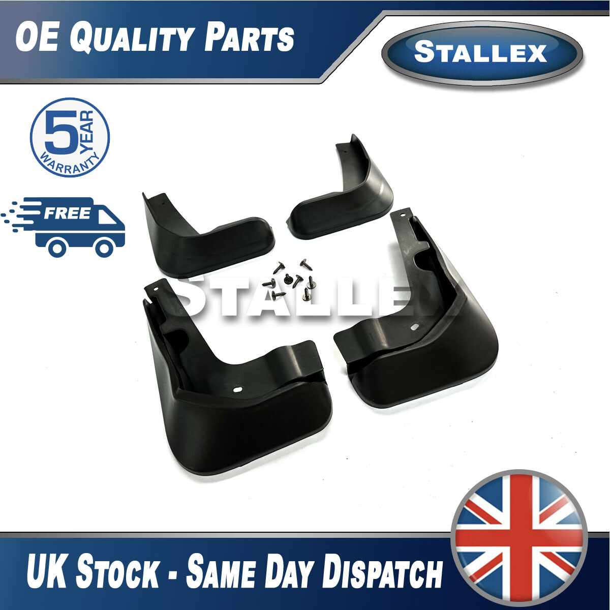 Tailored Mudflaps Front Rear For Ford Focus Hatchback 2012-2018 Stallex