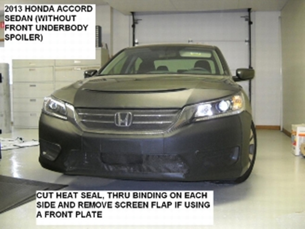 Lebra Front End Mask Cover Bra Fits 2013-2015 HONDA ACCORD Sed. W/O Low Spoiler