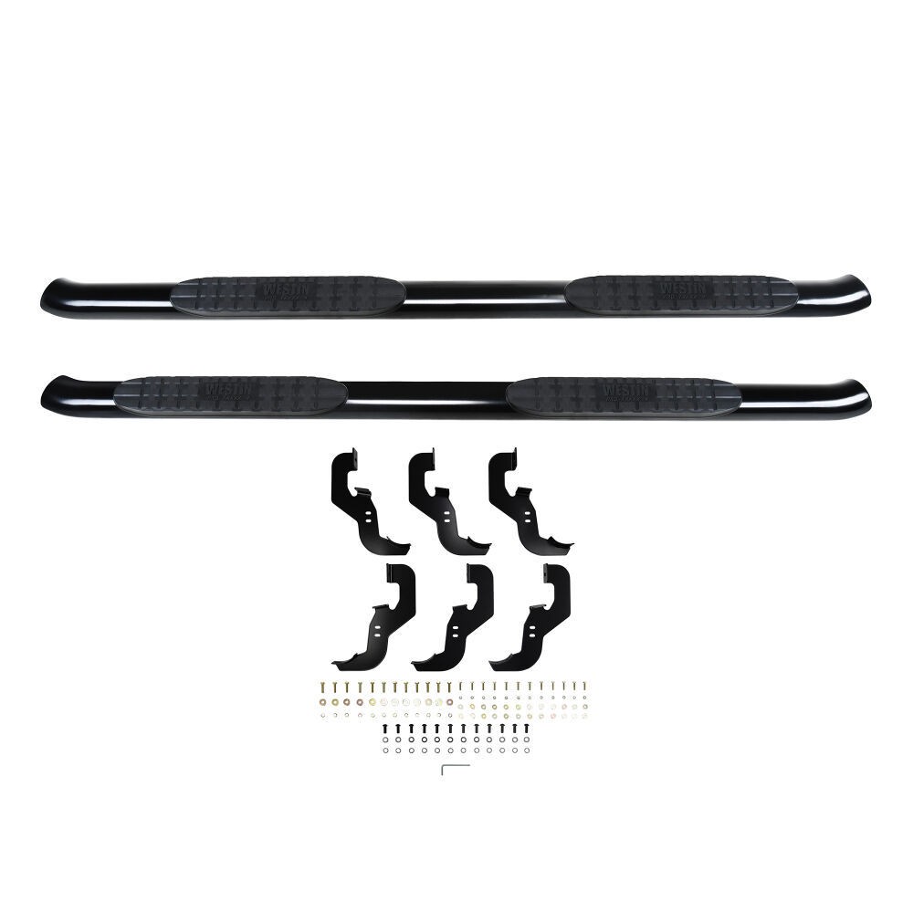 WESTIN Pro Traxx 4in Oval Curved Step Bars for GM 2019-21 Crew Cab Pickup