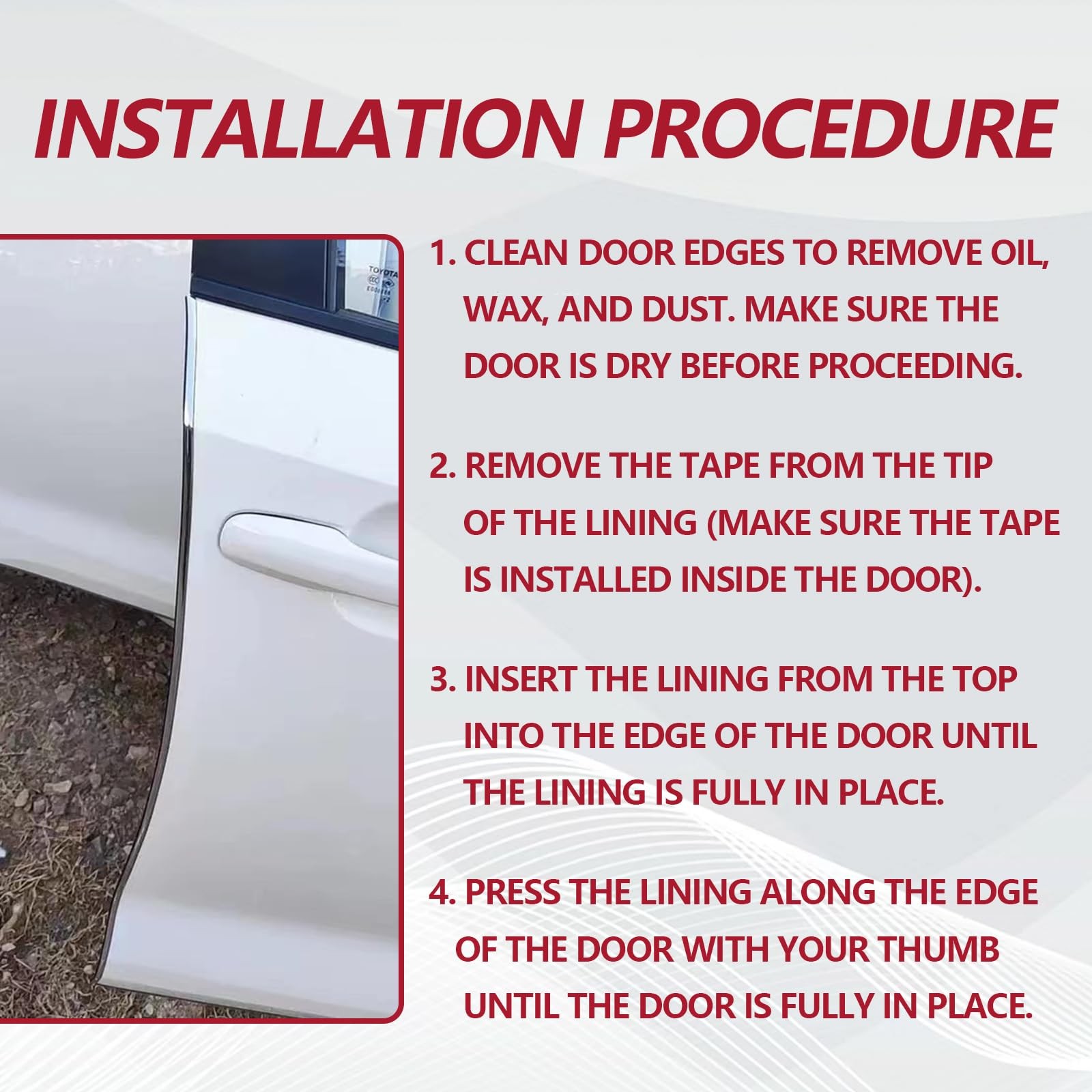 16FT (5M) Car Door Edge Protector, Universal U Shape Trim Molding Silver