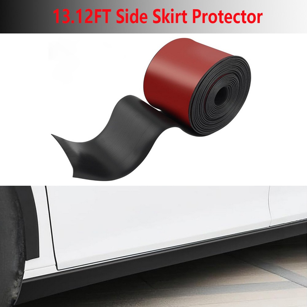 13FT Rubber Side Skirt Rocker Panel Trim Custom For Lincoln Bumper Protector