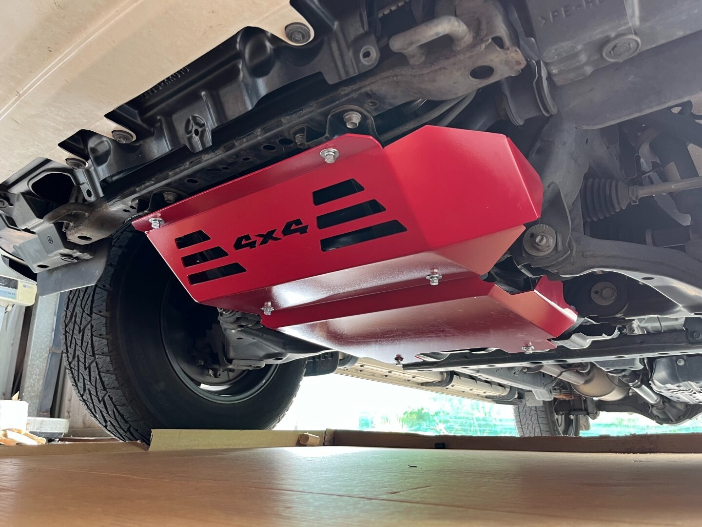 3mm 3PC Red Bash Plates for Toyota Hilux 2015+ SR SR5 N80 Sump Guards Steel 4×4