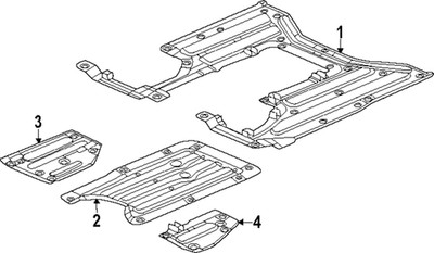 2019-2022 Acura ILX Genuine Front Engine Lower Cover Plate OEM 74114-TV9-A00