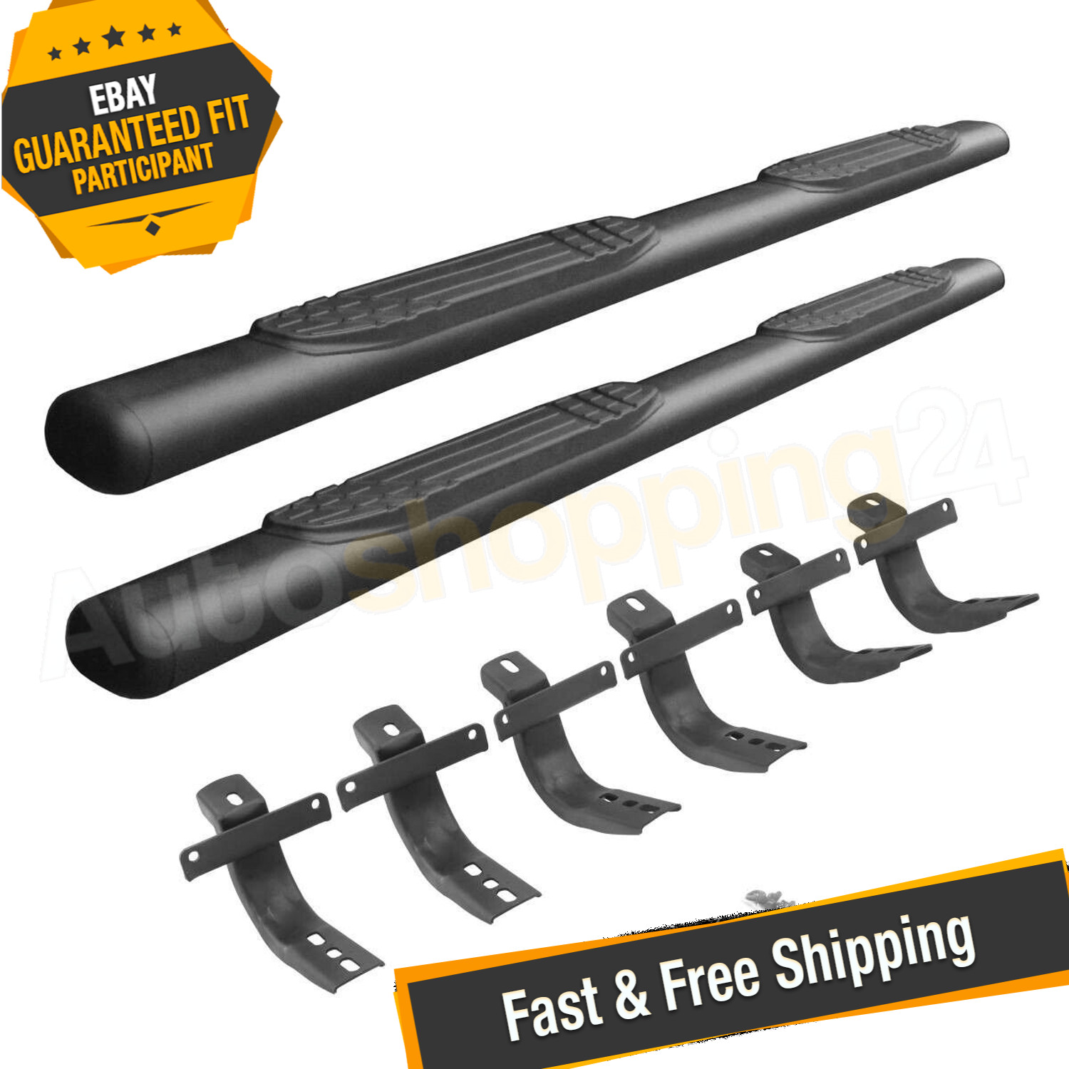 Go Rhino 104412973T 1000 Series 4″ Oval Side Steps for 2021-2024 Ford Bronco 4dr