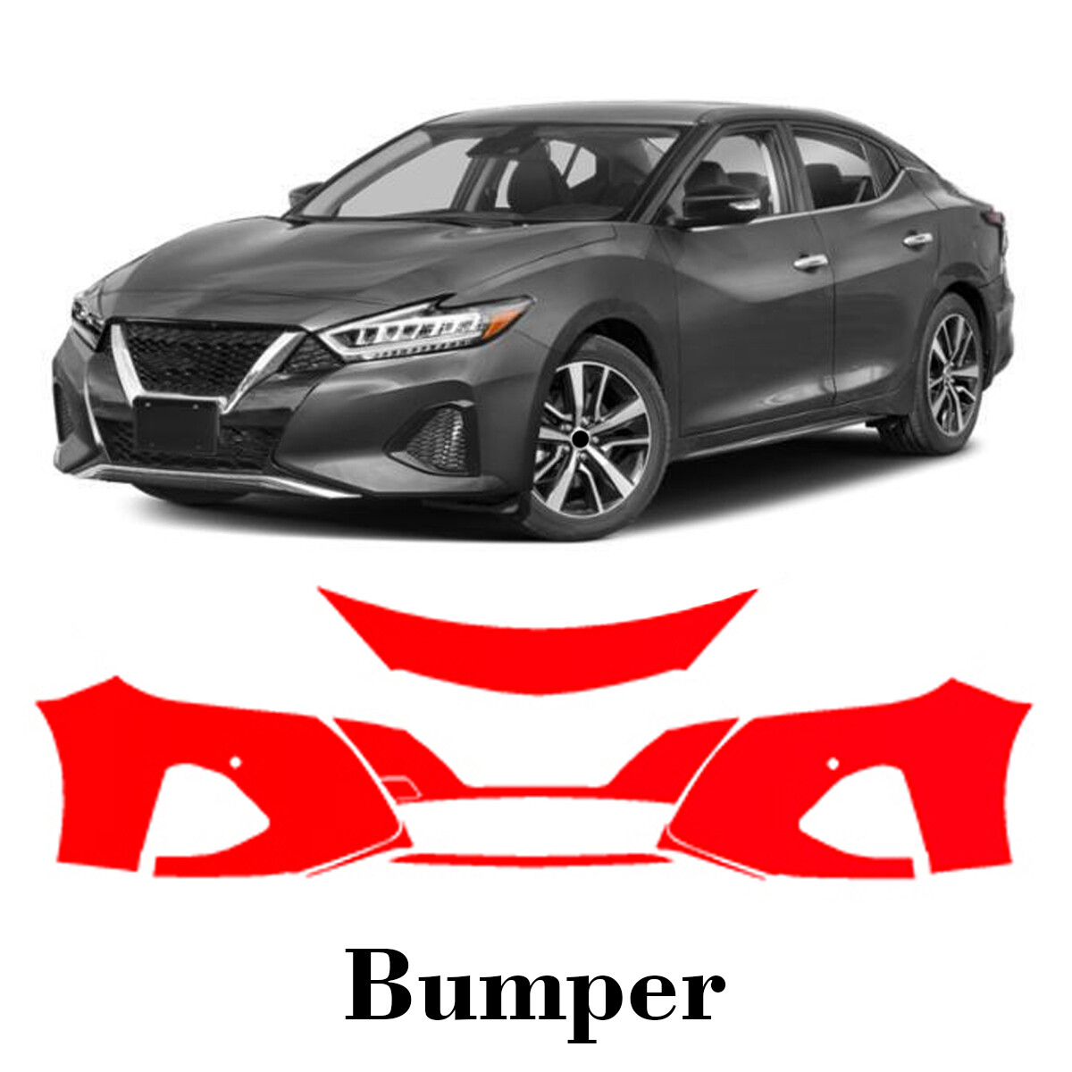 Front bumper PreCut PPF Paint Protection Film For Nissan Maxima 2019-2023