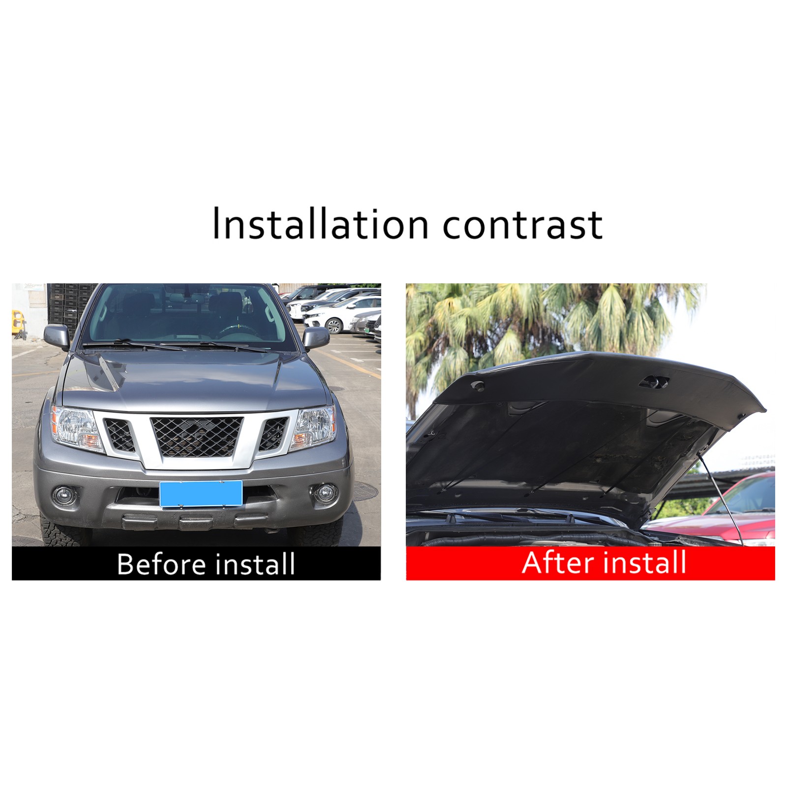 Hood Bra Guard Protection Stone Bug Deflector Flag For Nissan Frontier 2013-2021