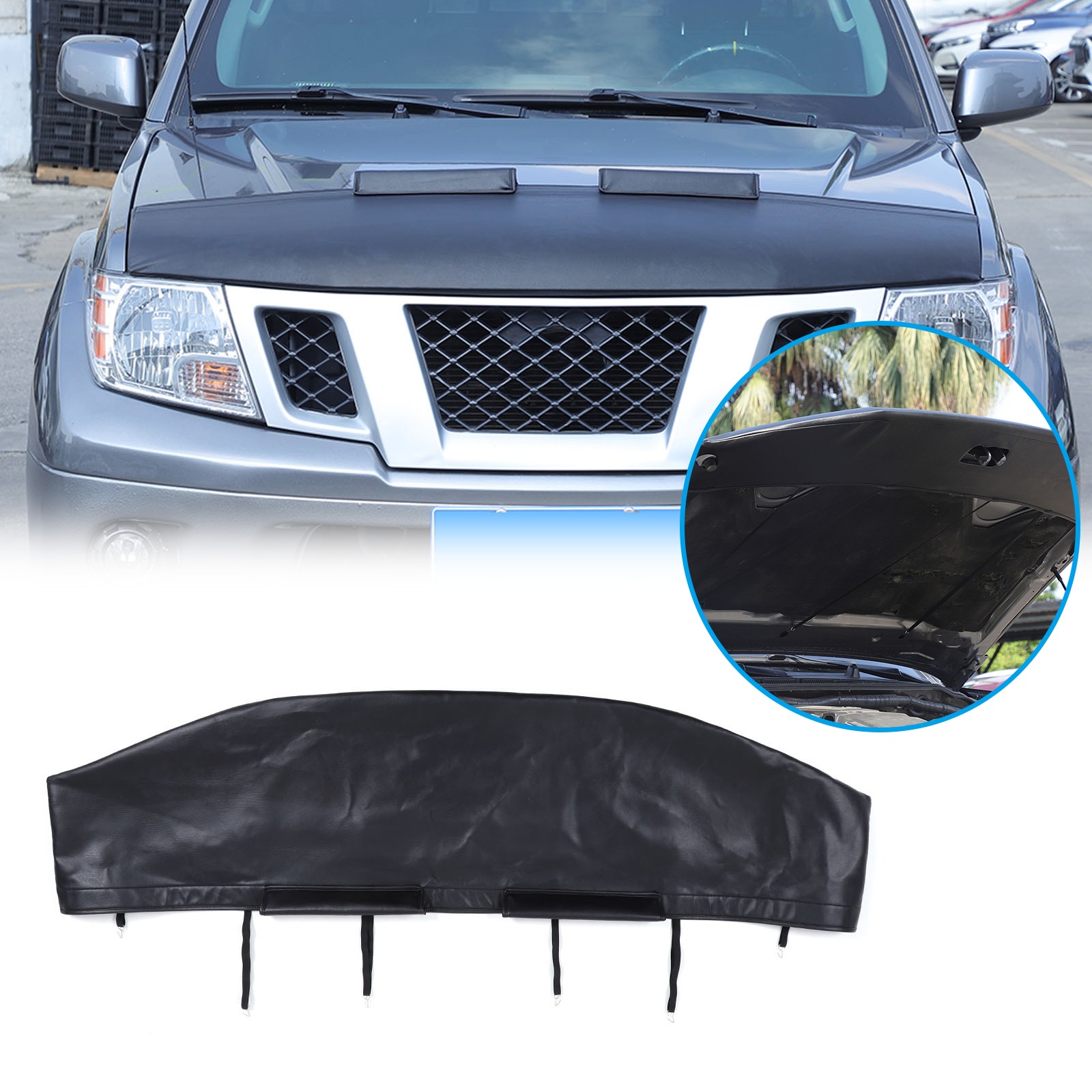 Hood Bra Guard Protection Stone Bug Deflector Flag For Nissan Frontier 2013-2021