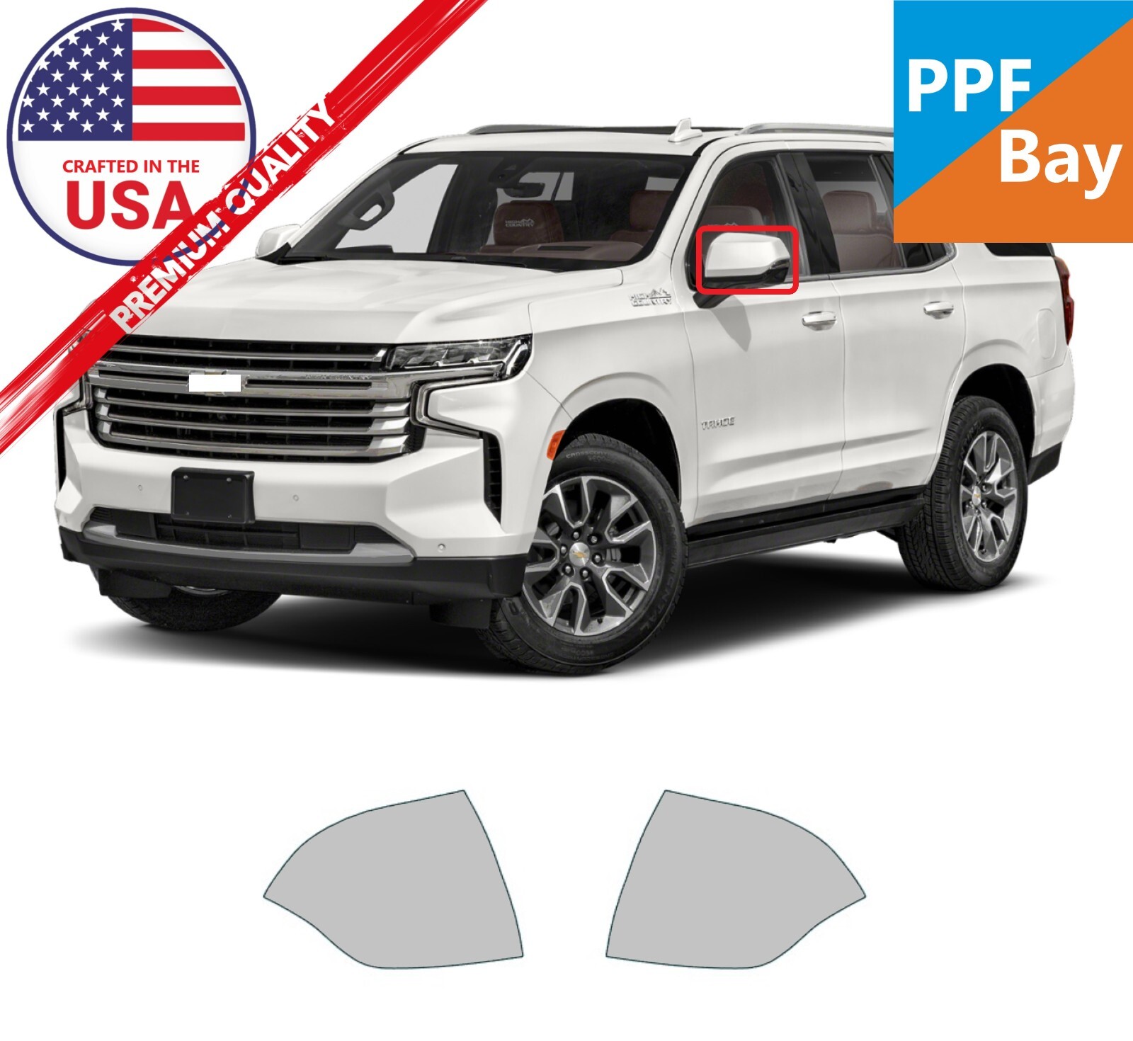 For Chevy Tahoe 2021-2025 Side Mirror Paint Protection Film PreCutKit PPF