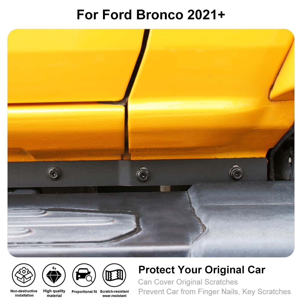 For Ford Bronco 21+ 4 Door Pinch Weld Cover Trail Armor Rocker Bezel Accessories
