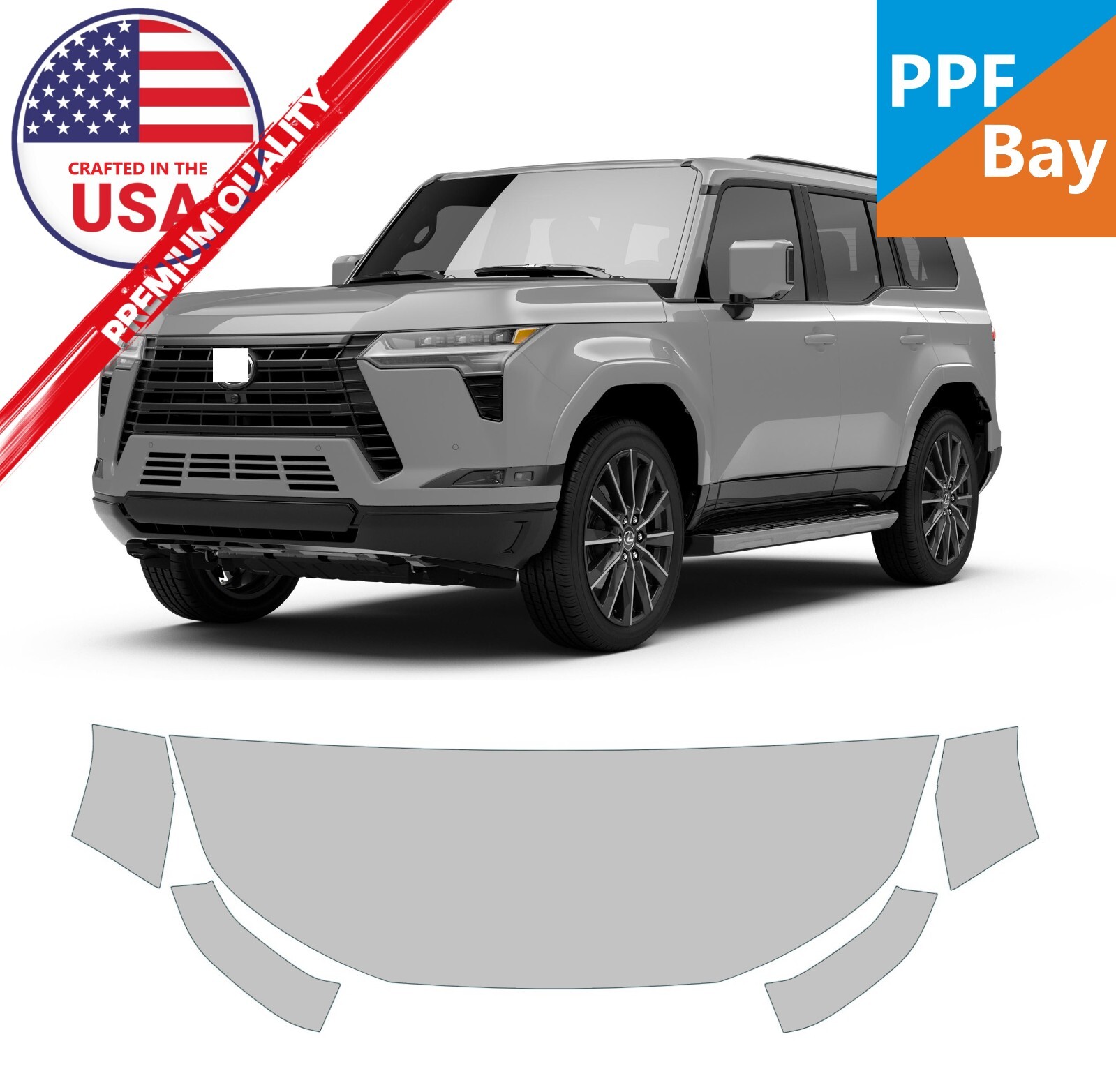For Lexus GX 550 2024-2025 Hood/Fender 24″ Paint Protection Film PreCut Kit PPF