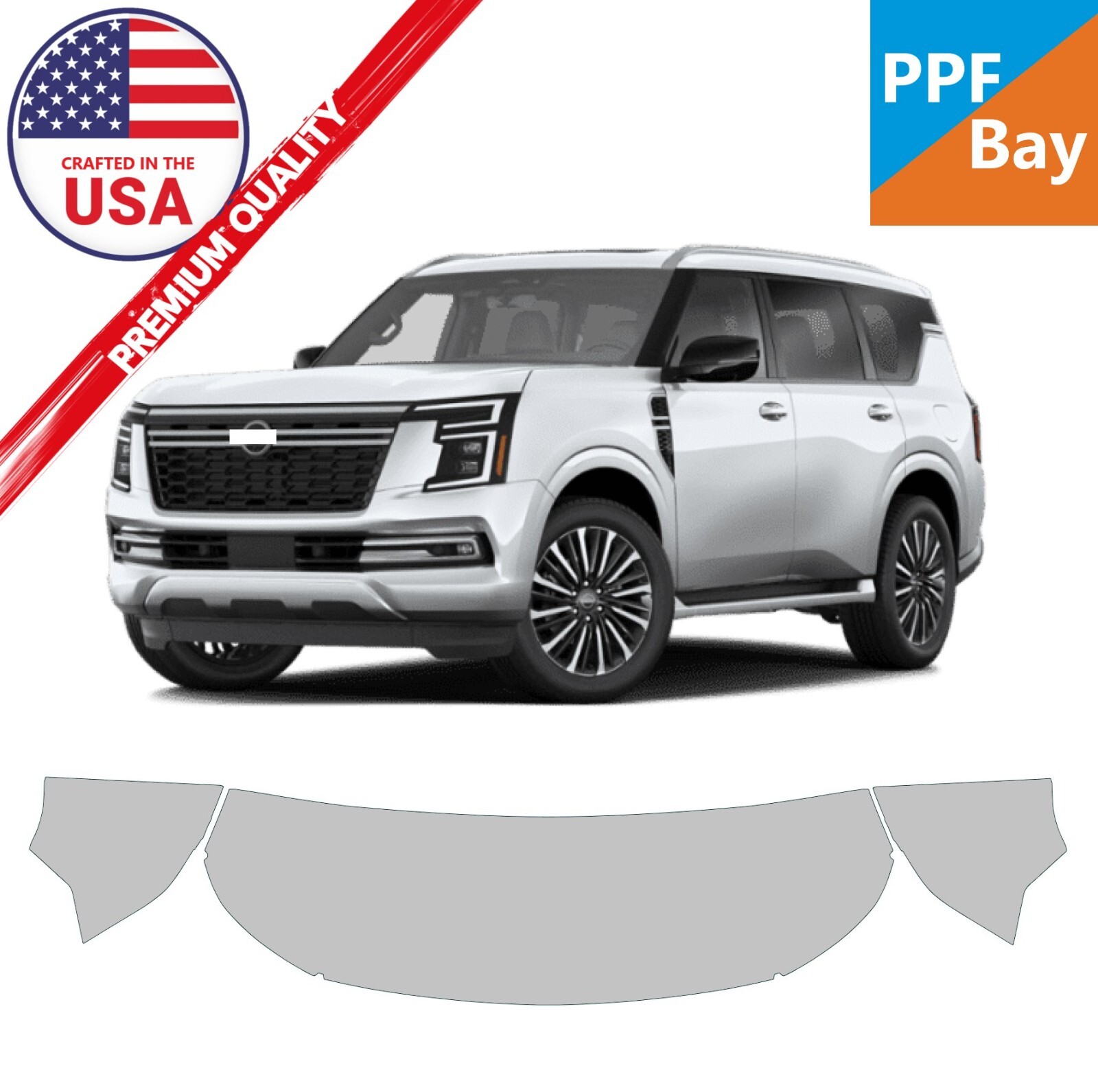 For Nissan Armada 2025 Hood/Fender 24″ Paint Protection Film PreCut Kit PPF