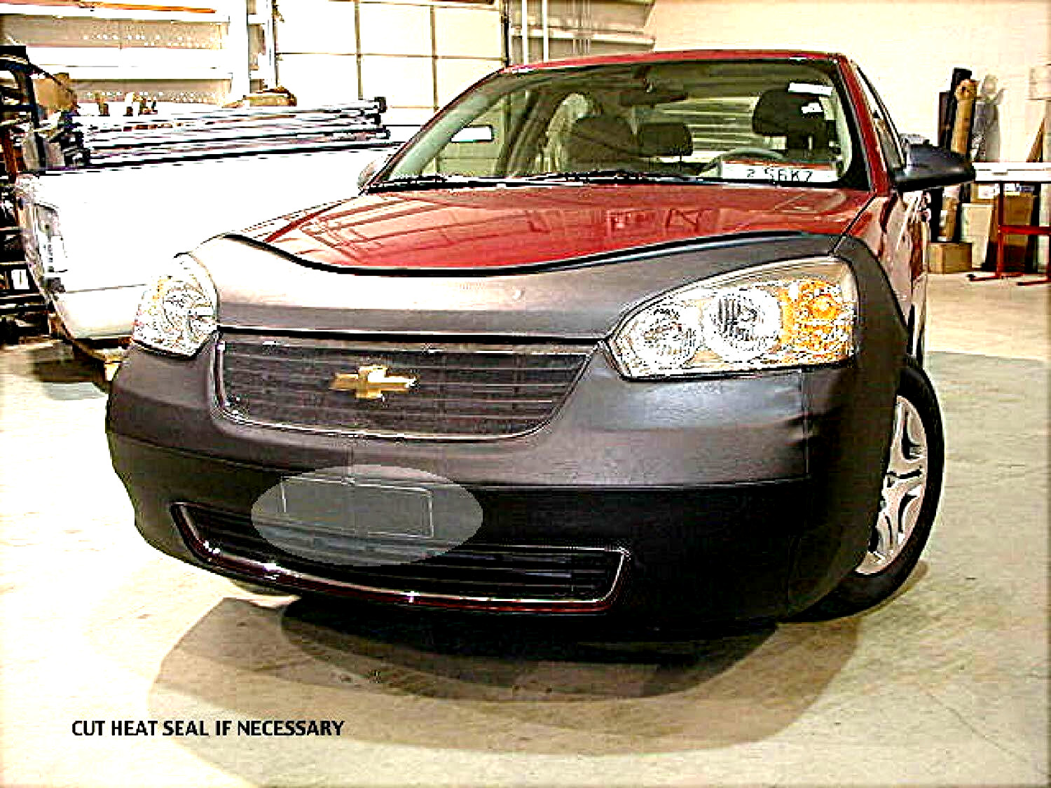 Lebra Front Bumper Hood Mask Cover Bra for 2006 2007 Chevy Malibu w/o Fog Lights