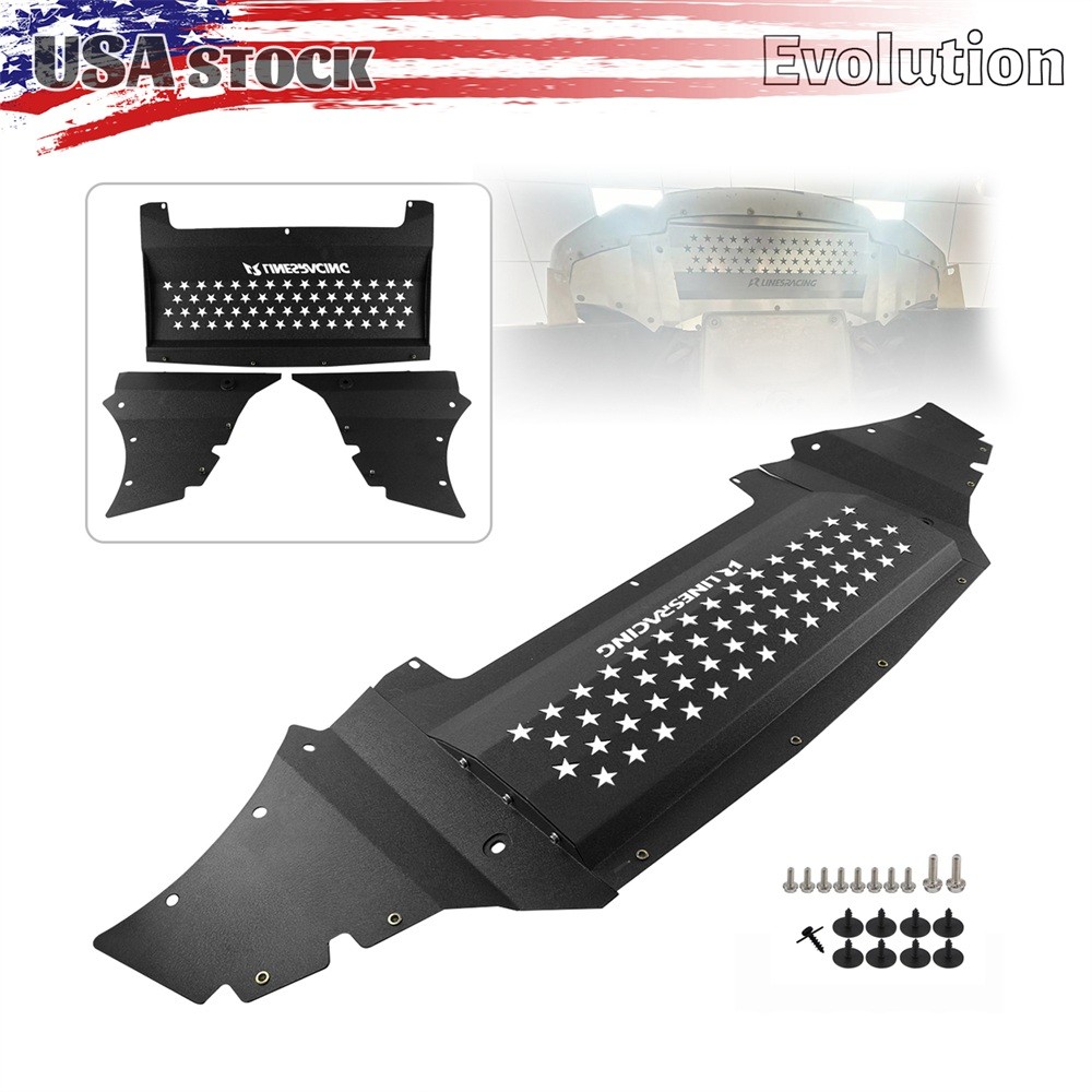 Black Aluminum Oil Cooler Skid Plate for BMW F87 M2 Competition S55 3.0L