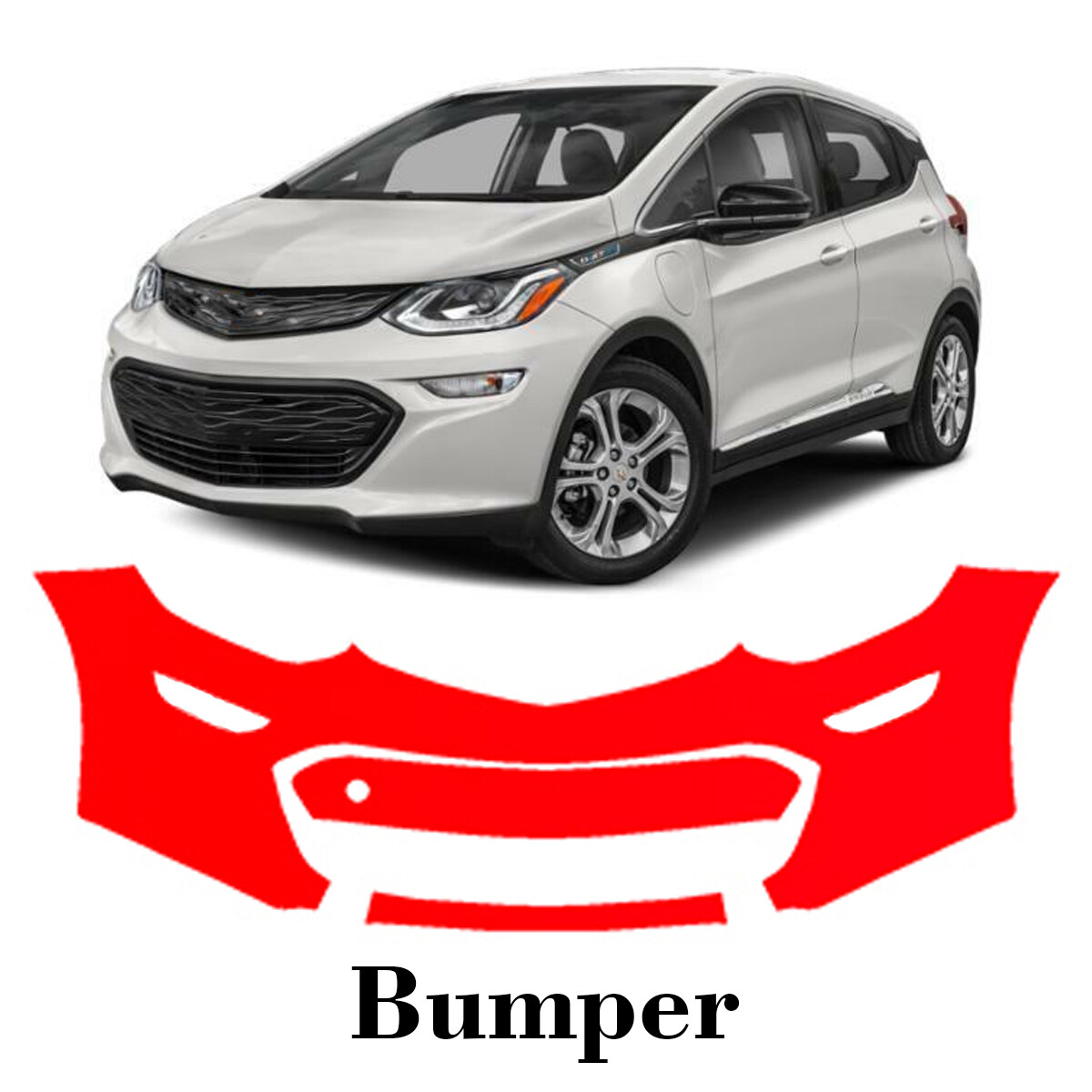 Front bumper PreCut PPF Paint Protection Film For Chevrolet Bolt EV 2017-2021