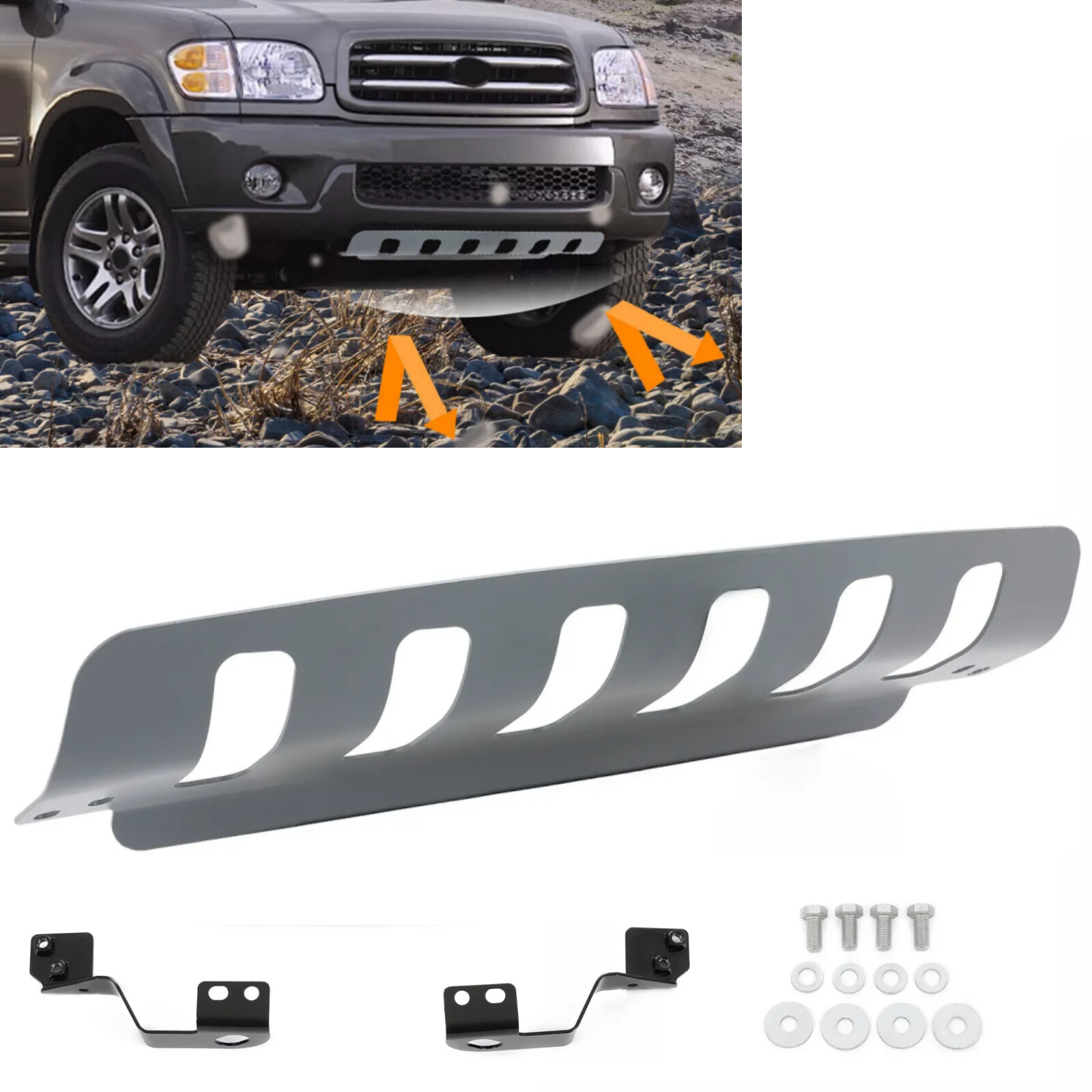 For Toyota Tundra 2003-2006 / Sequoia 2003-2007 Front Skid Plate Aluminum