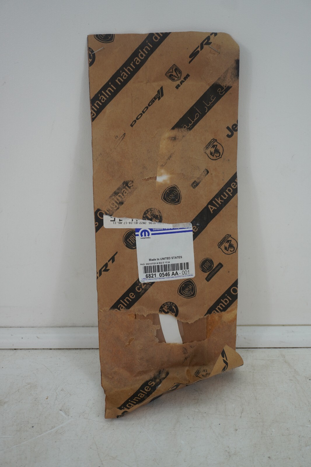 2012-2022 Dodge Ram 1500 right front fender protection film 68210546AA OEM