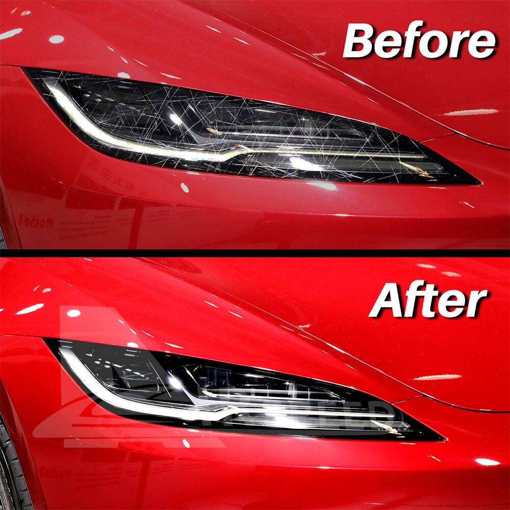 Front Headlight Precut Paint Protection Film PPF For Tesla Model 3 Highland 2024