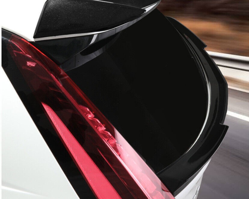 For Cadillac XT4 2019-2025 ABS Black Middle Trunk middle Spoiler Wing Flap