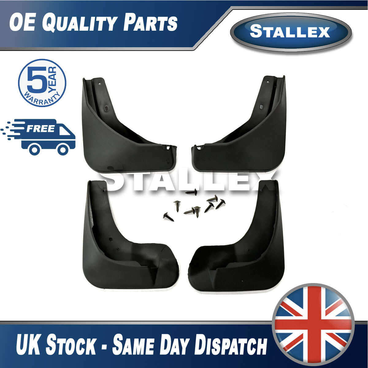 Tailored Mudflaps Front Rear For Skoda Fabia 2015-2023 Stallex