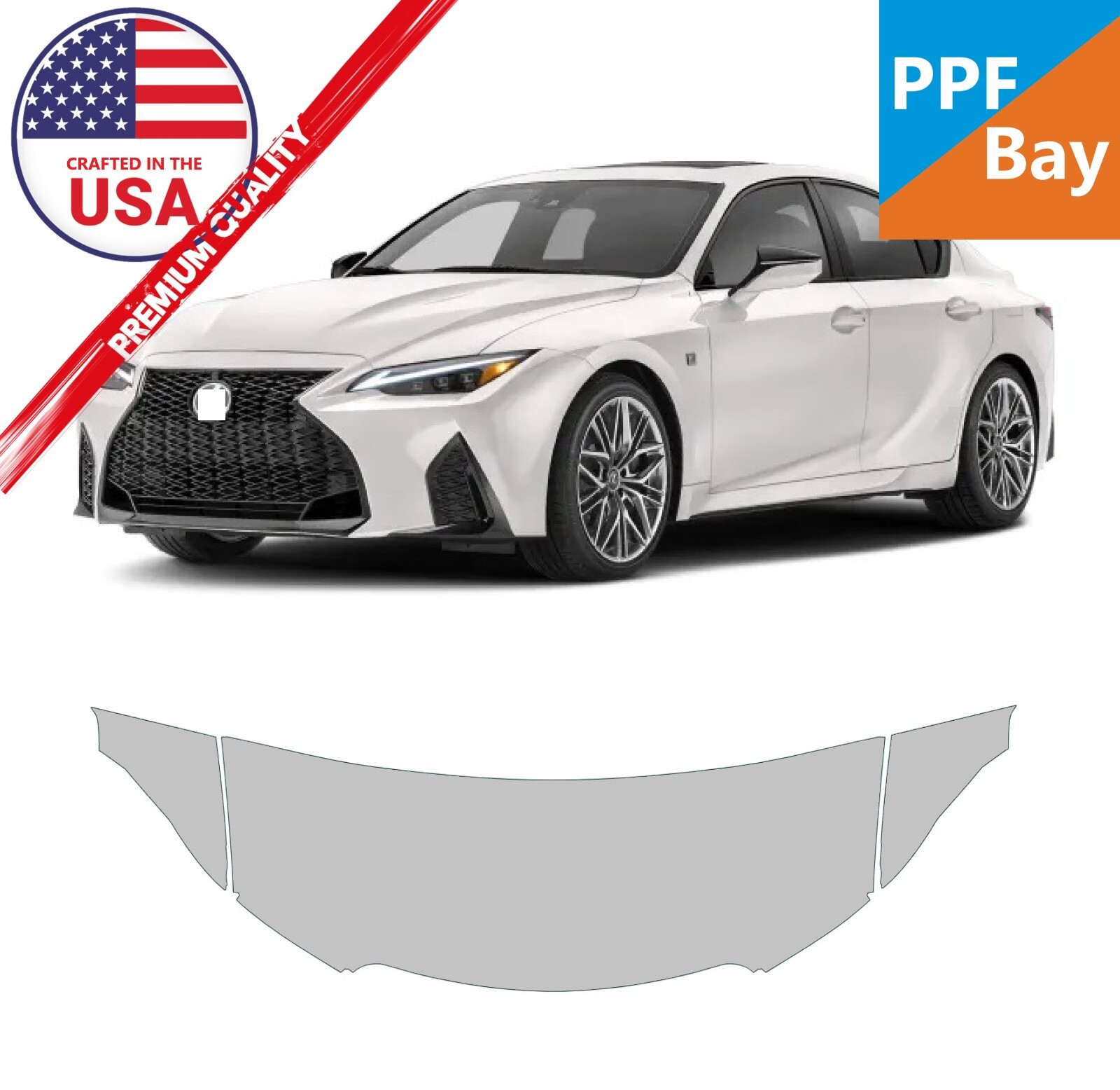 For Lexus IS 500FSport 2022-2025 Hood/Fender 24 Paint Protection Film PreCut PPF
