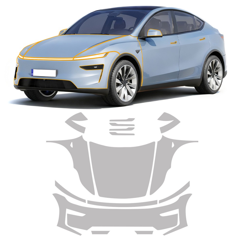 Tesla Model Y Juniper 2025-2026 Paint Protection Film PreCut Kit Full Front PPF