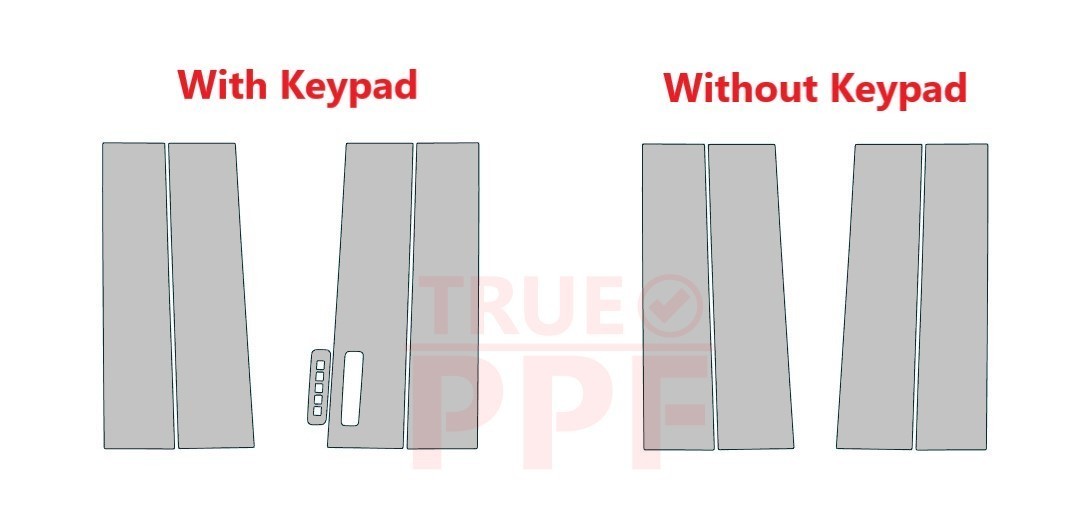 For Ford SuperDuty F250/F350 2023 Door Handle Cup Paint Protection Film PPF