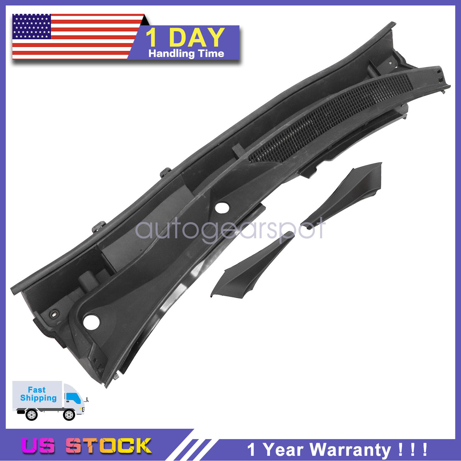 For Toyota RAV4 2013-2018 New Windshield Cowl Vent Panel Cover Black 55708-0R030