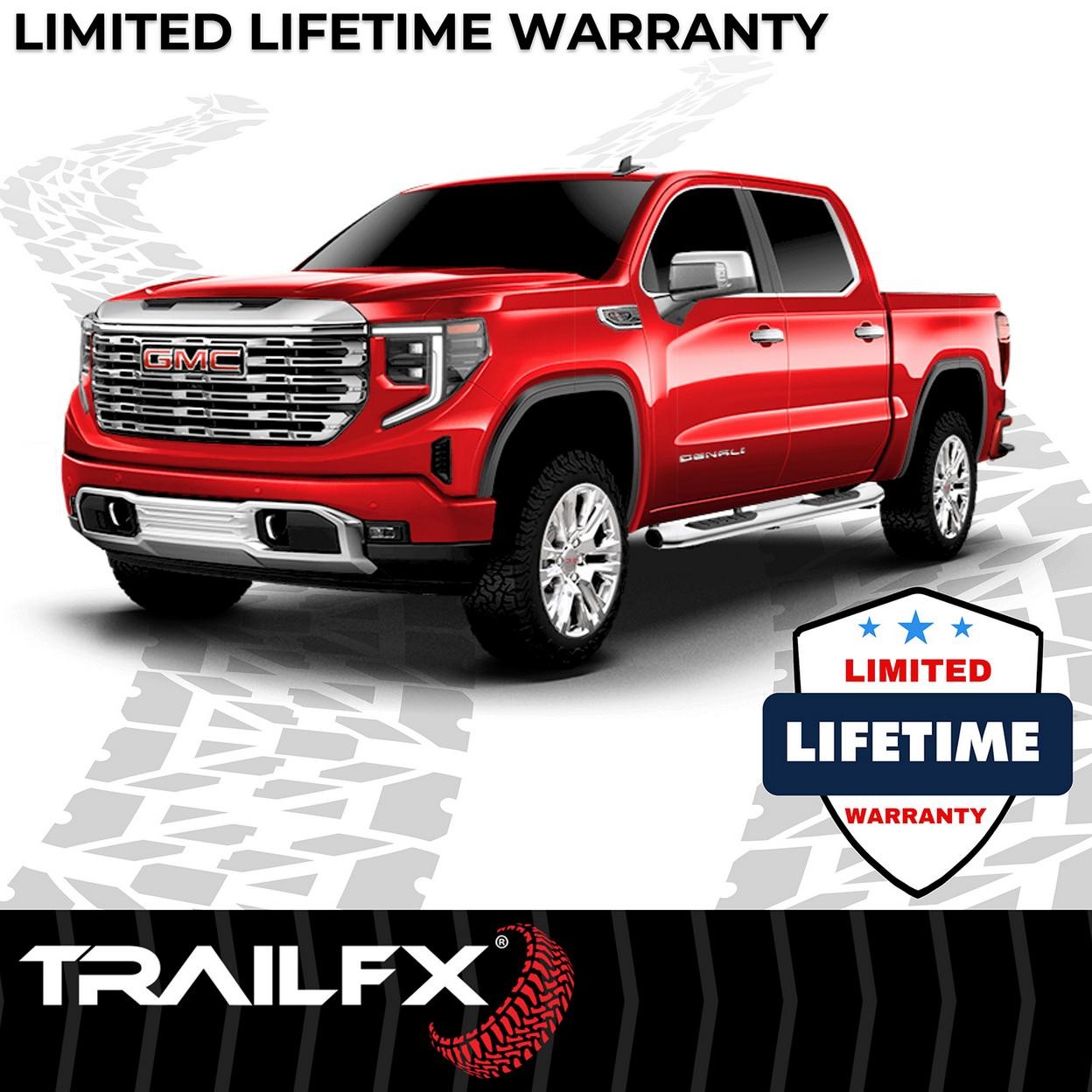 TrailFX A7086S With Step Pads 5 In Oval Bent Pol Stainless Steel With Welded End