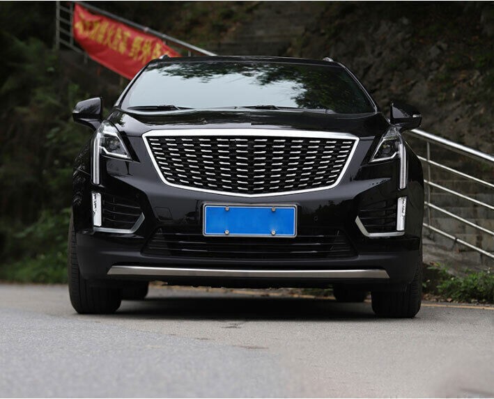For Cadillac XT5 2020-2026 Silver Steel Front Bumper Bottom Protector Strip 1p