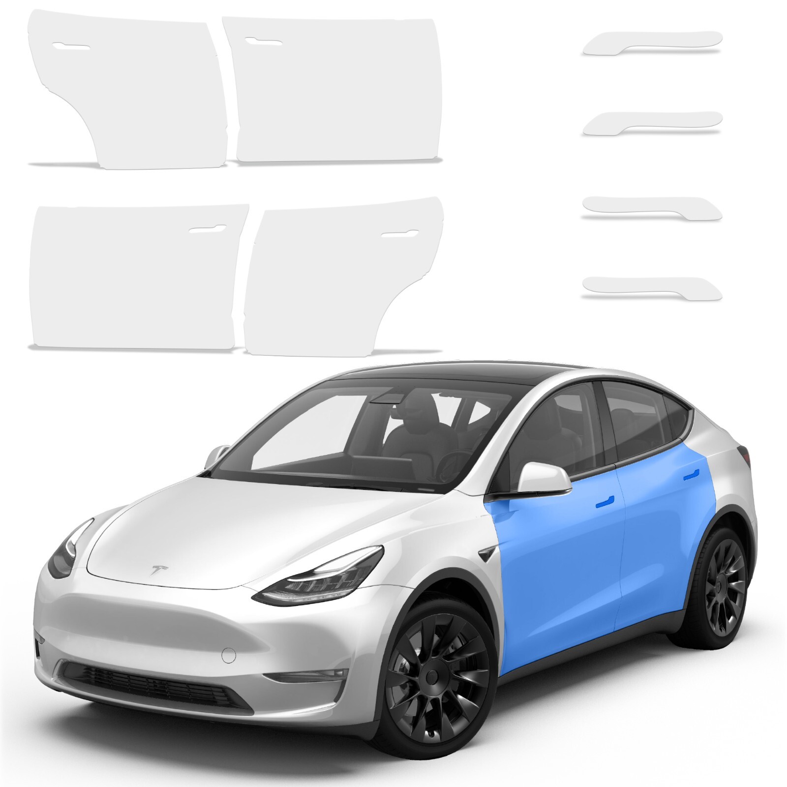 Tesla Model Y 2020-2024 Paint Protection Film Clear Bra Cut PPF PreCut Door Kit