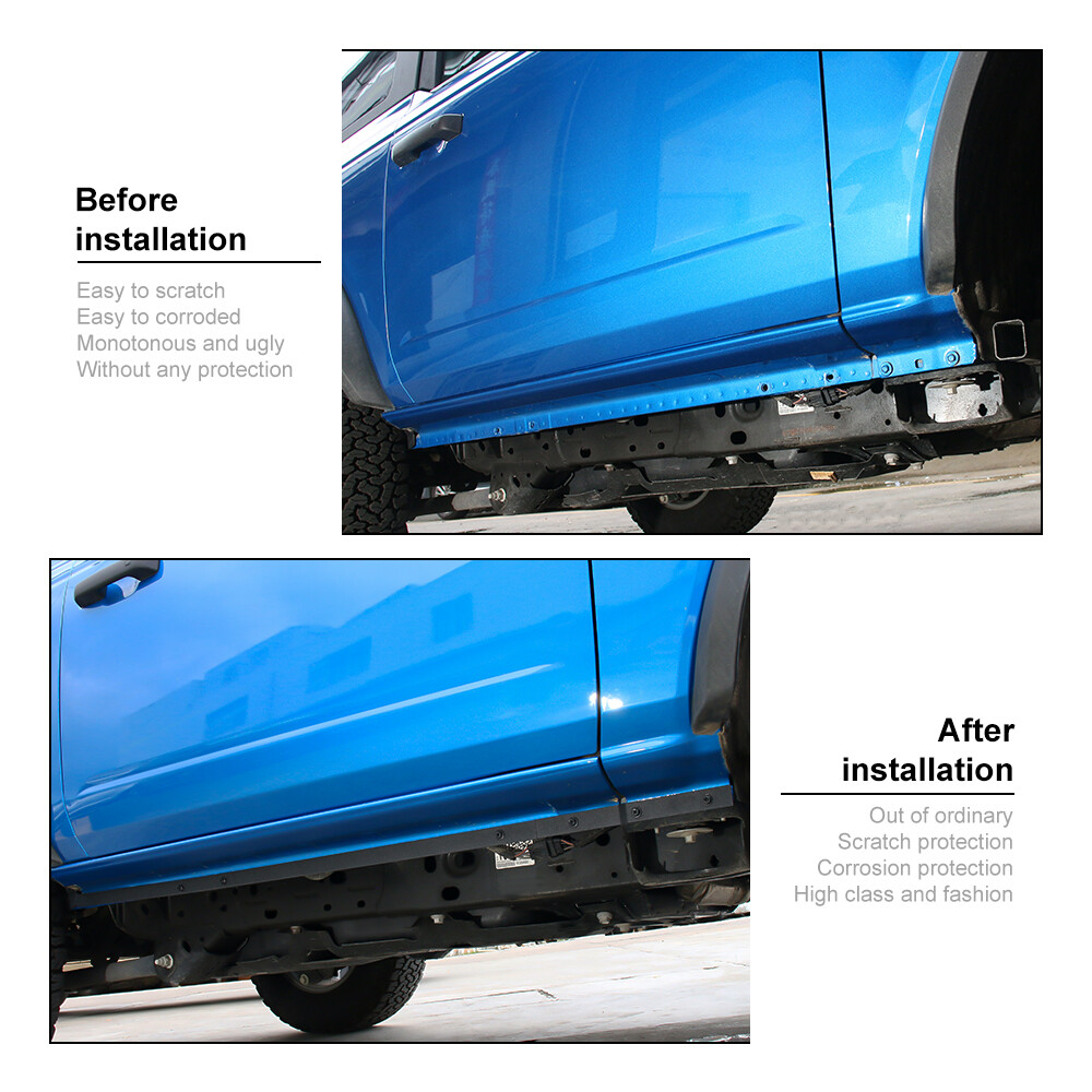 Pinch Weld Cover Fit for Ford Bronco 2-Door 2021-2023 Trail Armor Rocker Panels