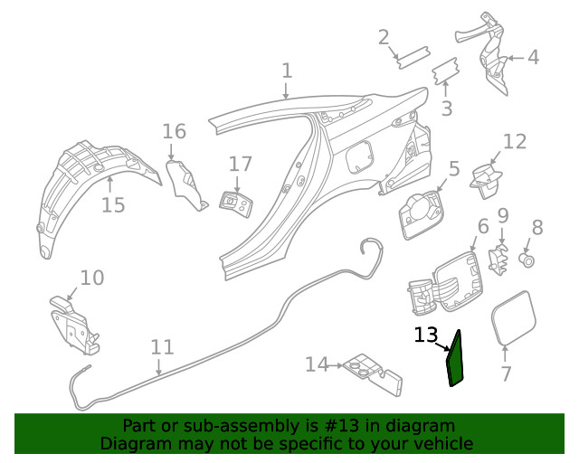 Genuine Nissan Stone Guard 78816-5EF0A