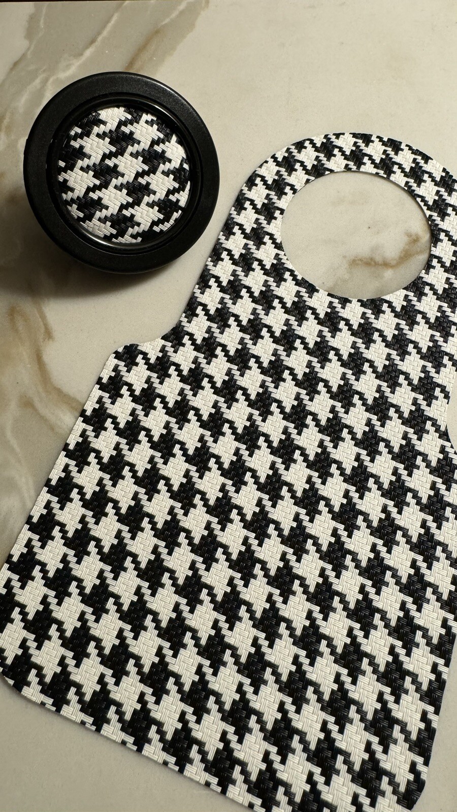Houndstooth Pepita Fuel Gas Bib Fits Porsche 911 964 993 997 Over Filler Style