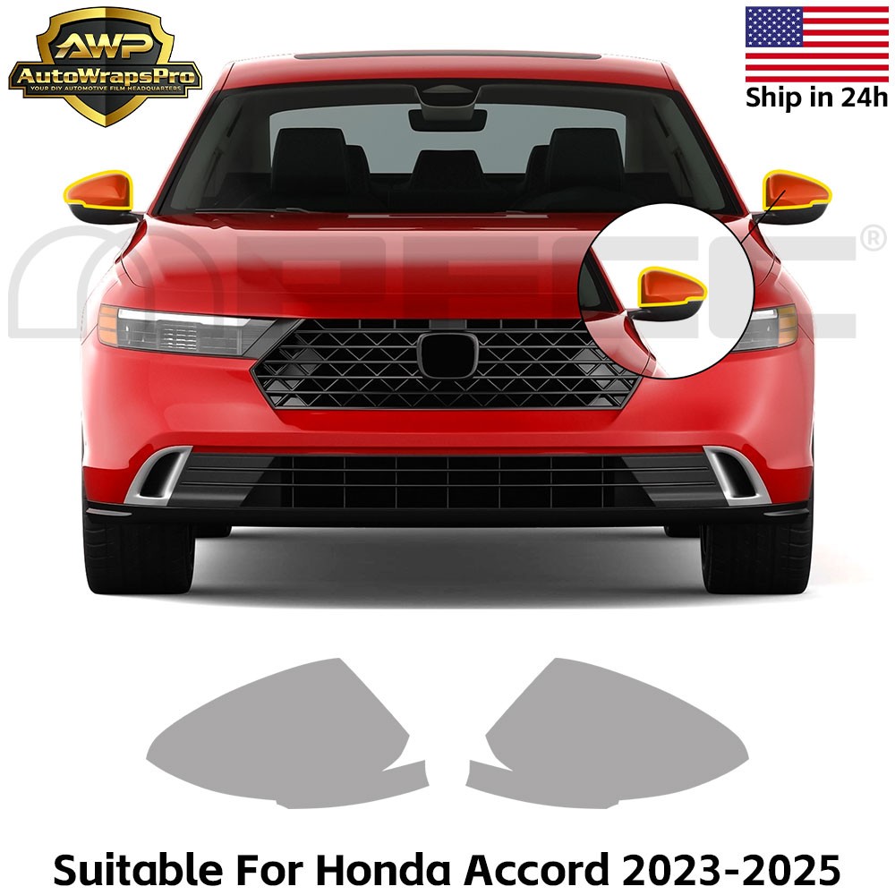 Honda Accord 2023-2025 Rearview Mirror PreCut Paint Protection TPU Clear Bra PPF