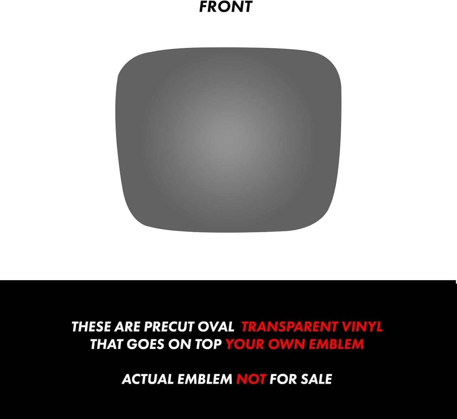 Black Tint Emblem Film for Honda Accord 2023-Present, 1Pc