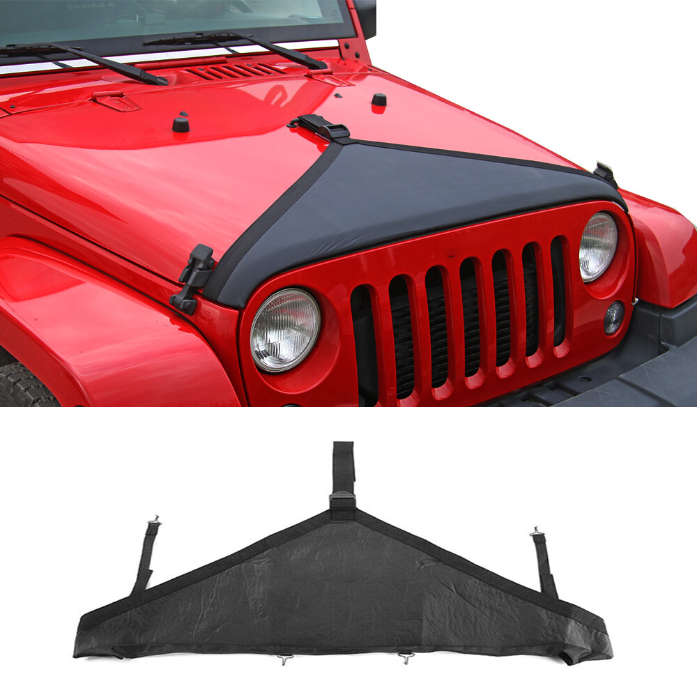 T-Style Front Hood Cover Bra Cover Protector Kit for Jeep Wrangler JK 07-18 HM