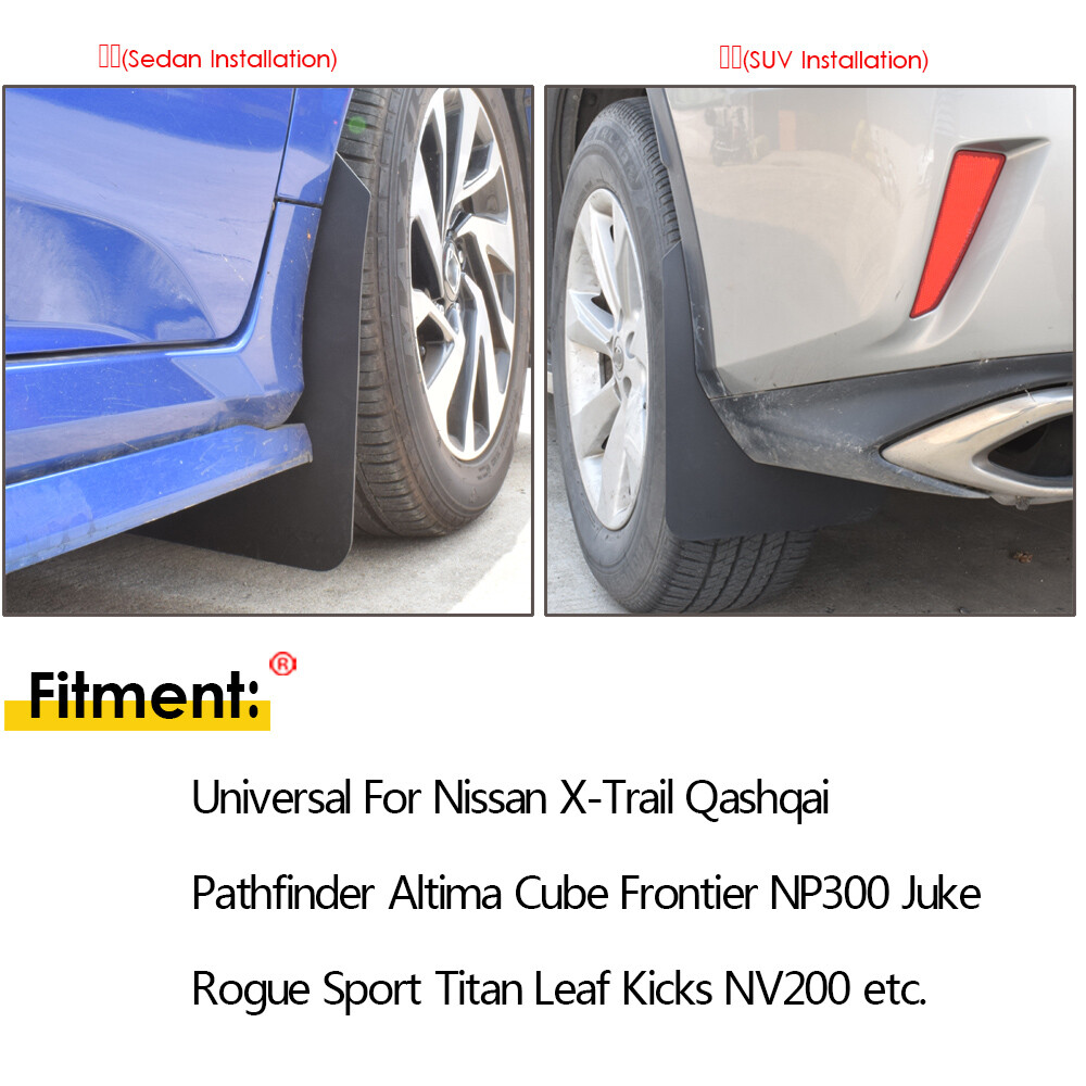 XUKEY Mud Flaps Mudflaps Mudguards Splash Guards For Nissan Car SUV Pickup Truck