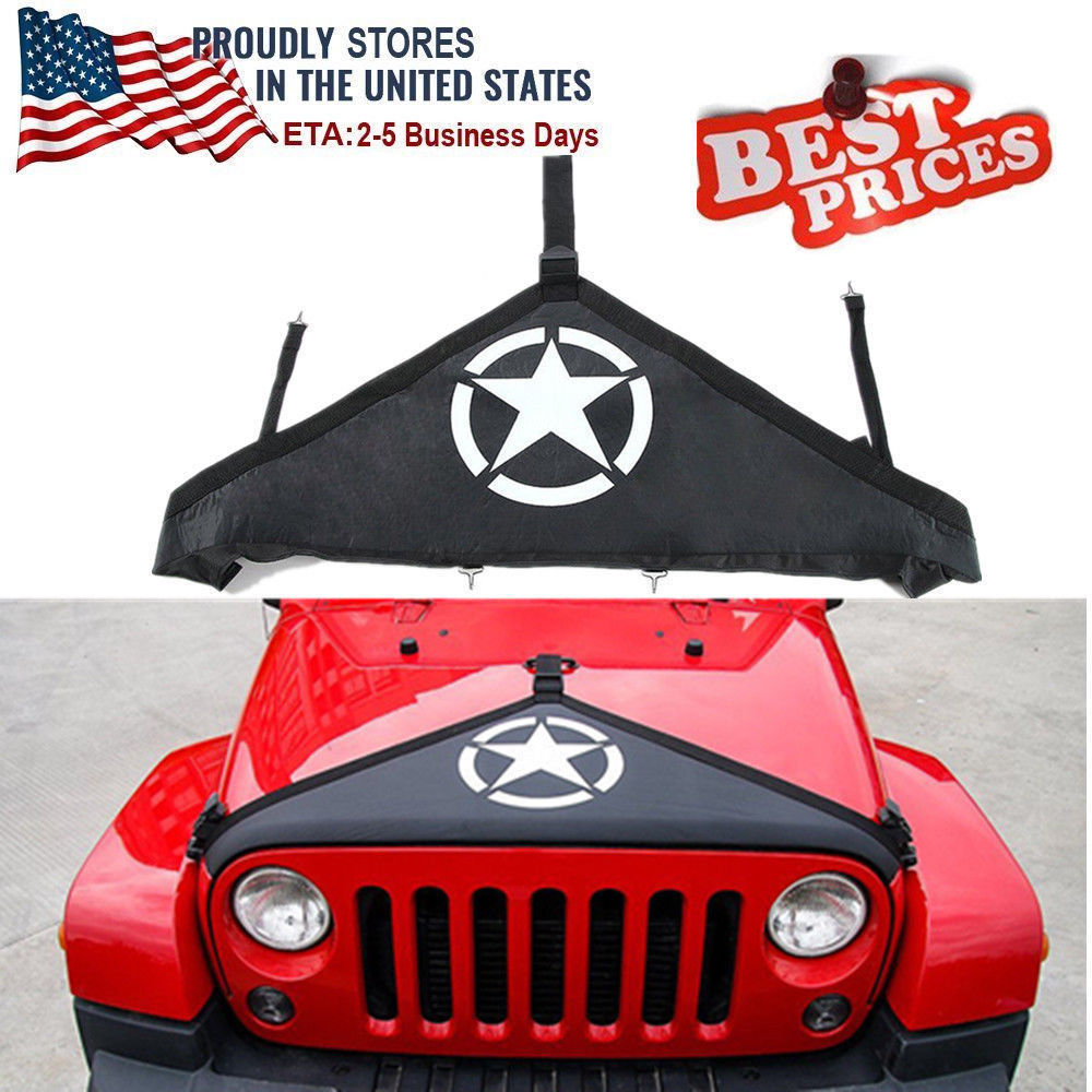 Five Star Hood Cover Front End Bra Protector V-Hood Covers For Jeep Wrangler 07+