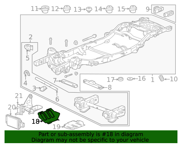 Genuine GM Front Under Body Shield 23135960