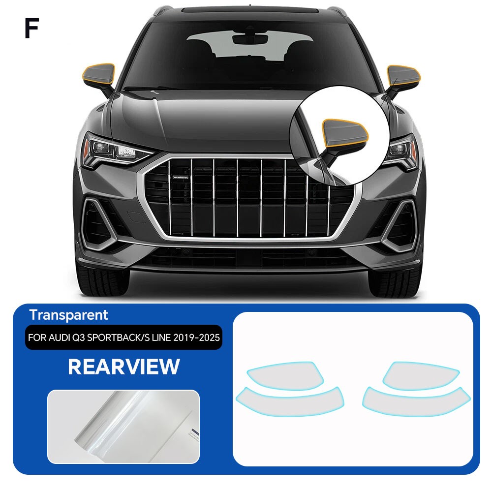 For Audi Q3 Sportback 2019-2025 Rearview Mirror Precut Paint Protection Film PPF