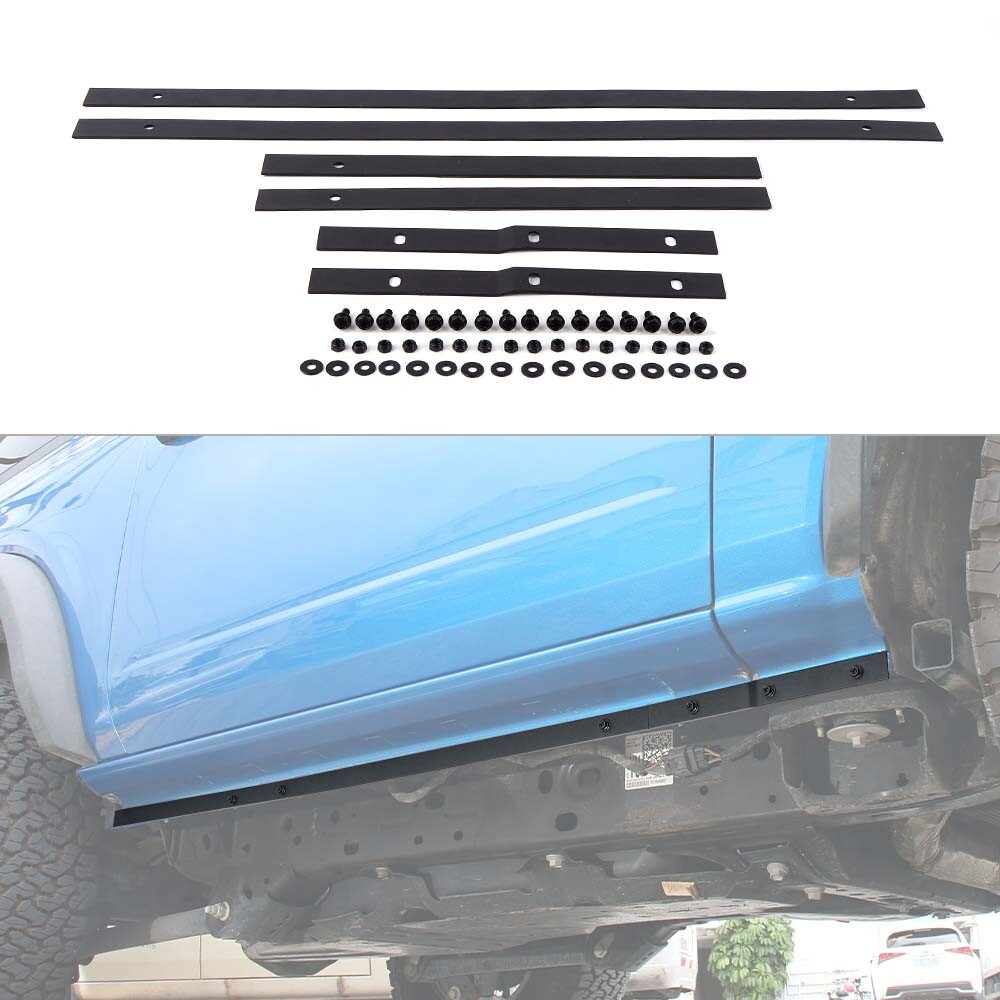 Black Iron Car Pinch Weld Trail Armor Rocker Panels Kit For Ford Bronco 2Dr 21+