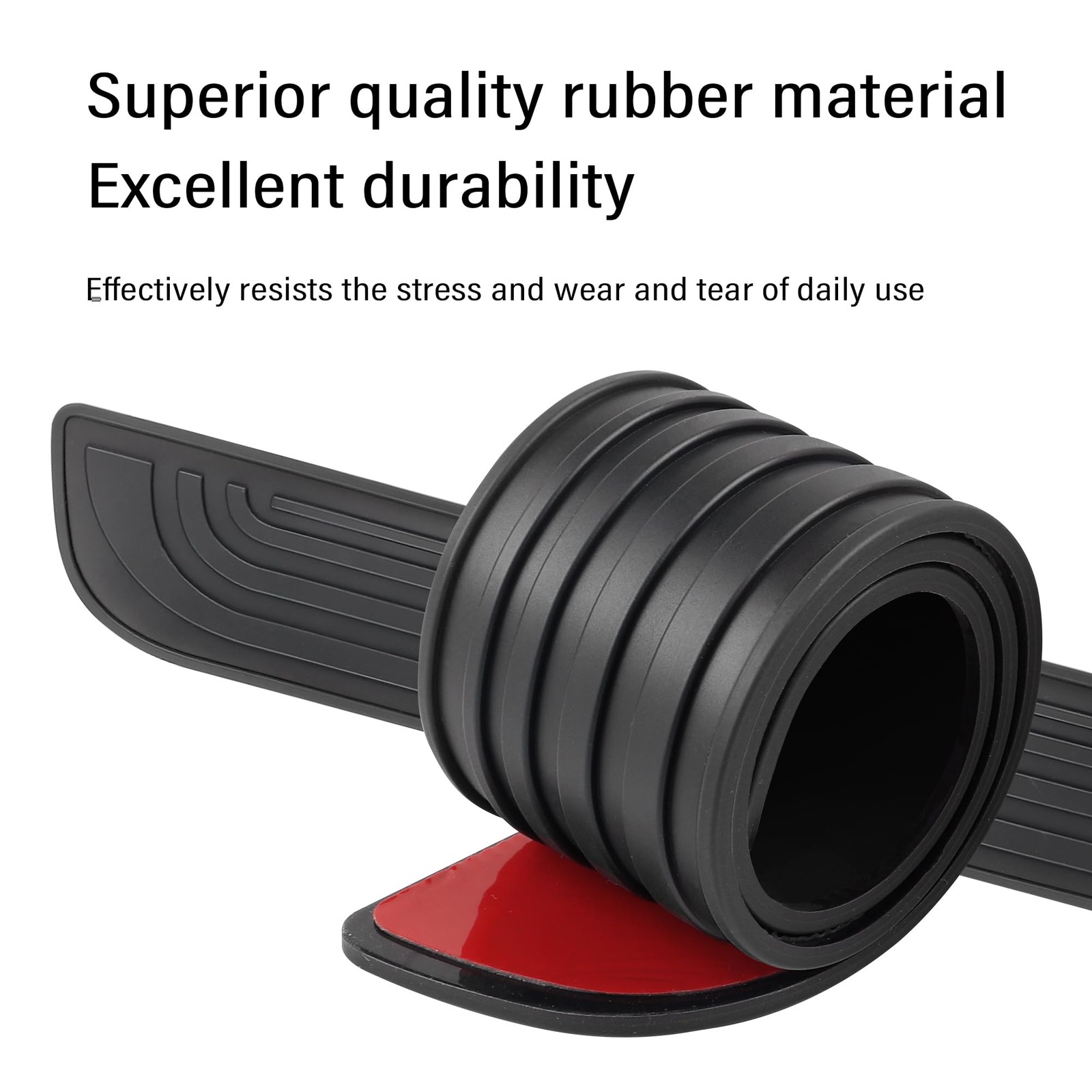 4 Pcs Black Car Door Sill Protectors Anti Scratch Rubber 2.36 Inch