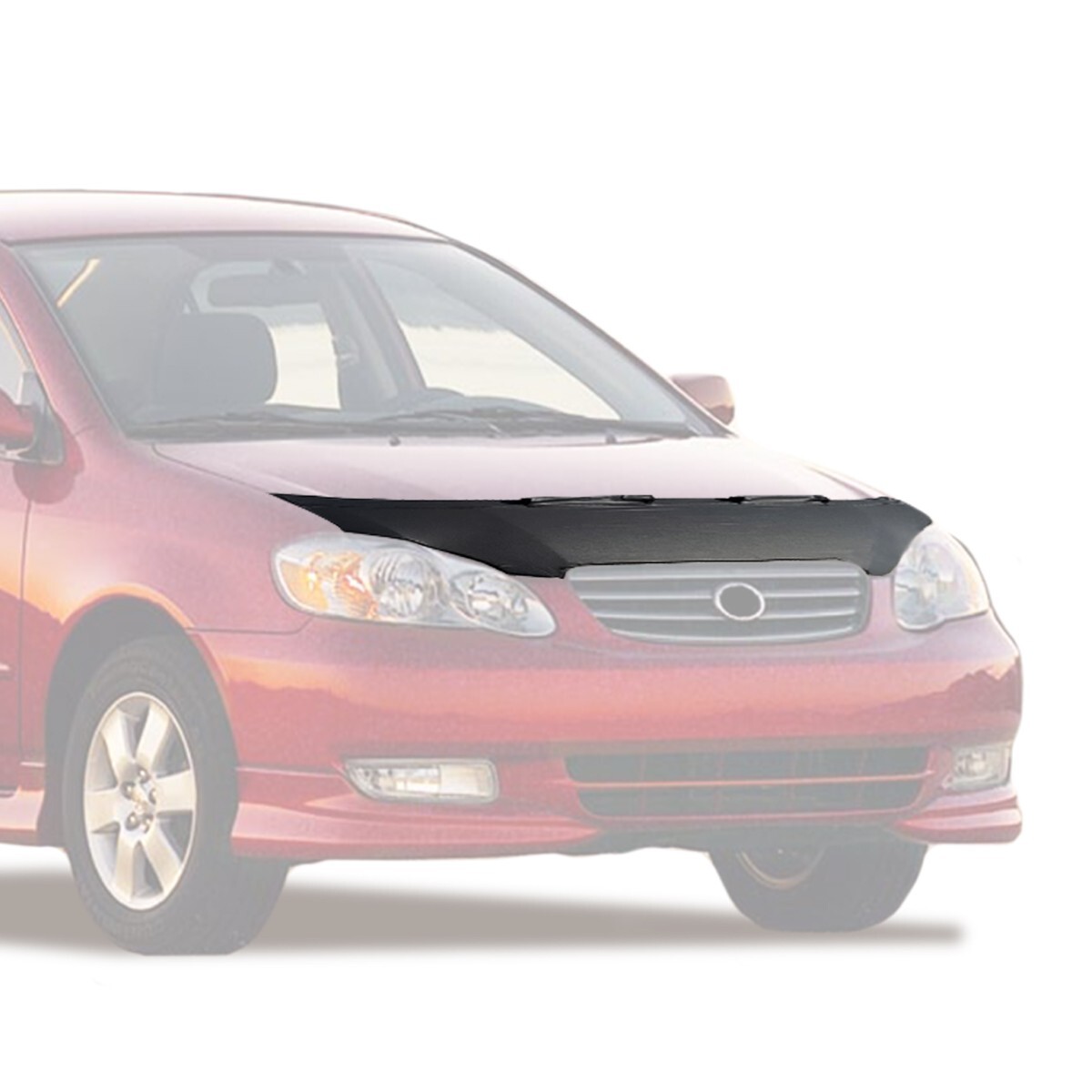 Black Car Bonnet Hood Bra Protector Mask Cover For Toyota Corolla 2003-2008