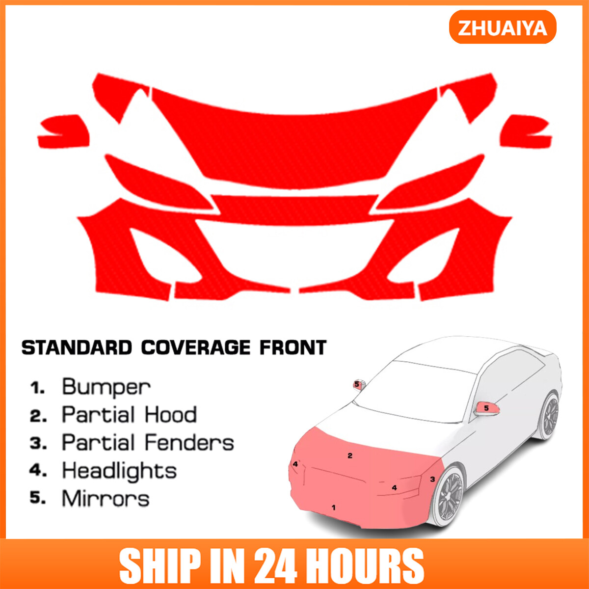 8.5Mil PreCut Paint Protection Film Clear Bra PPF Kit For Mazda 5 2011-2015